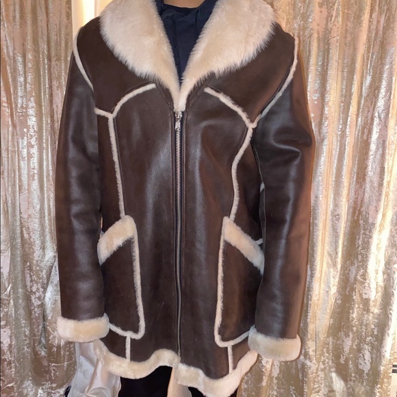 Authentic Shearling Mens Coat XL - Picture 3 of 16
